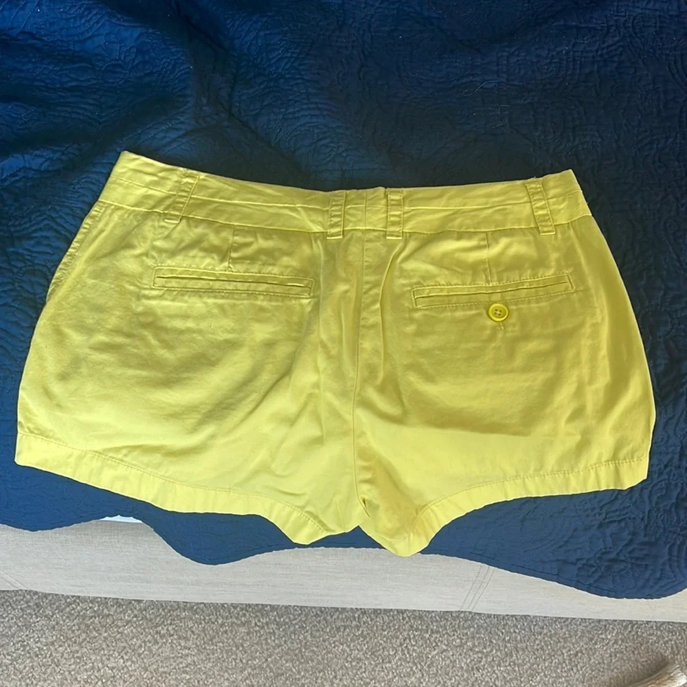 Yellow jcrew chino shorts